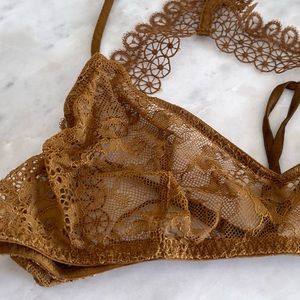 Victoria secret bra bralette yellow gold mustard